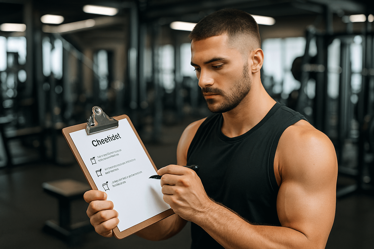 チェックリストを前に運用を見直すトレーニー